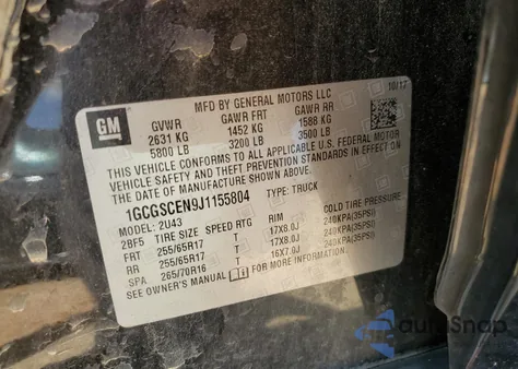 2018 Chevrolet Colorado Lt from USA, damaged, VIN 1GCGSCEN9J1155804